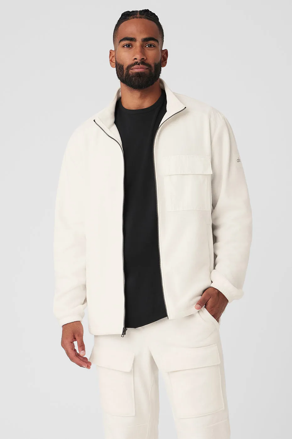 Polar Fleece Ridge Full Zip Jacket - Ivory