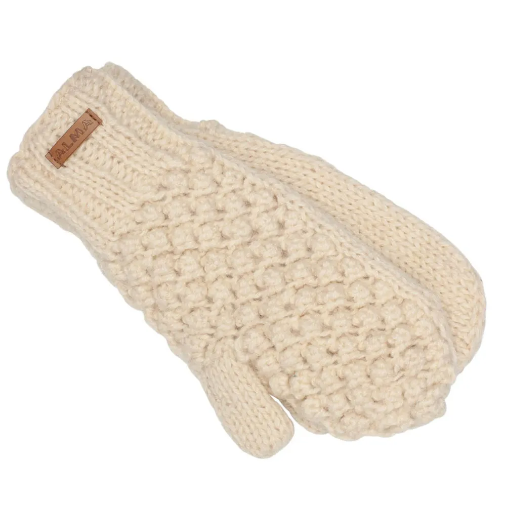 Popcorn Knit Mitts