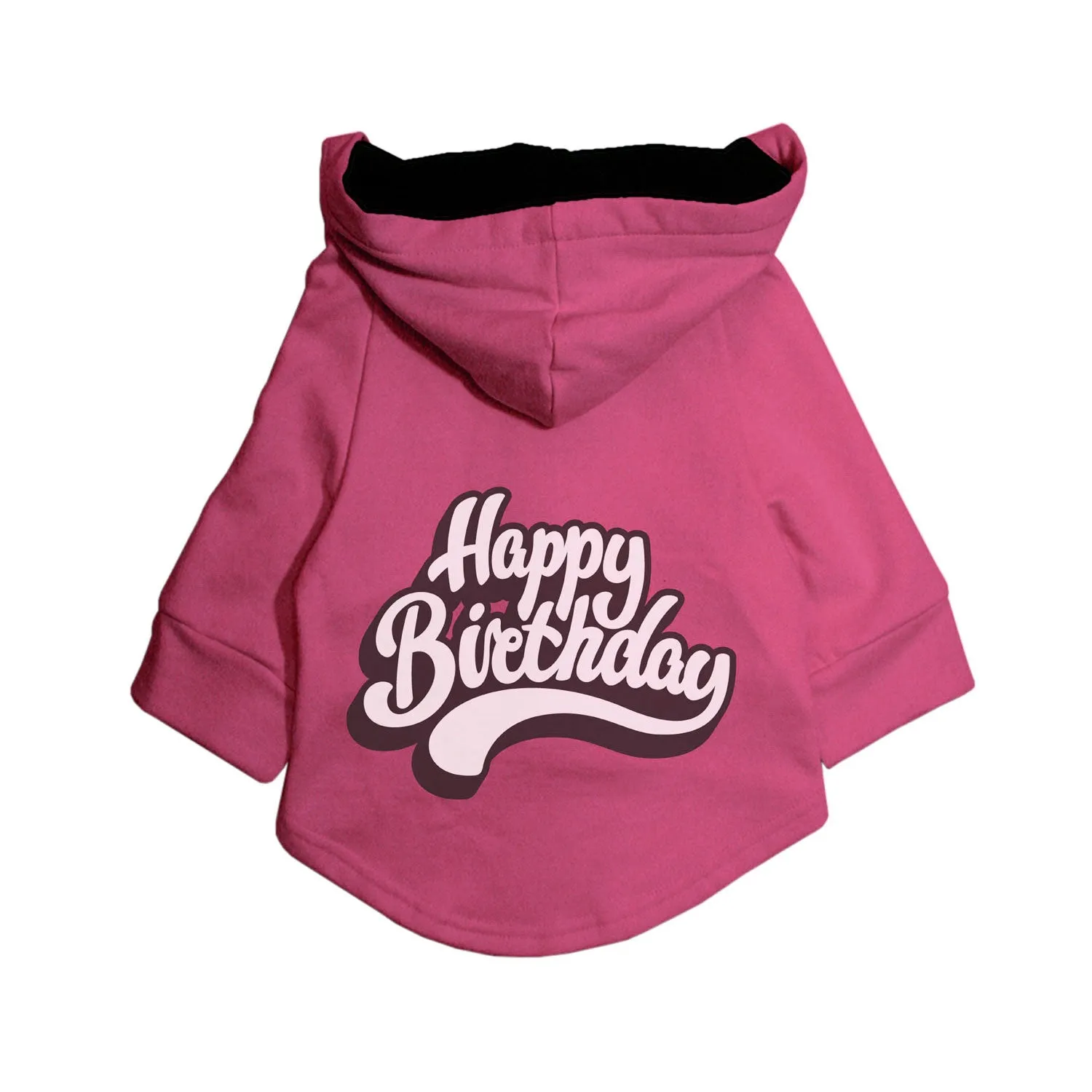 "Happy Birthday" Printed Dog Hoodie Jacket