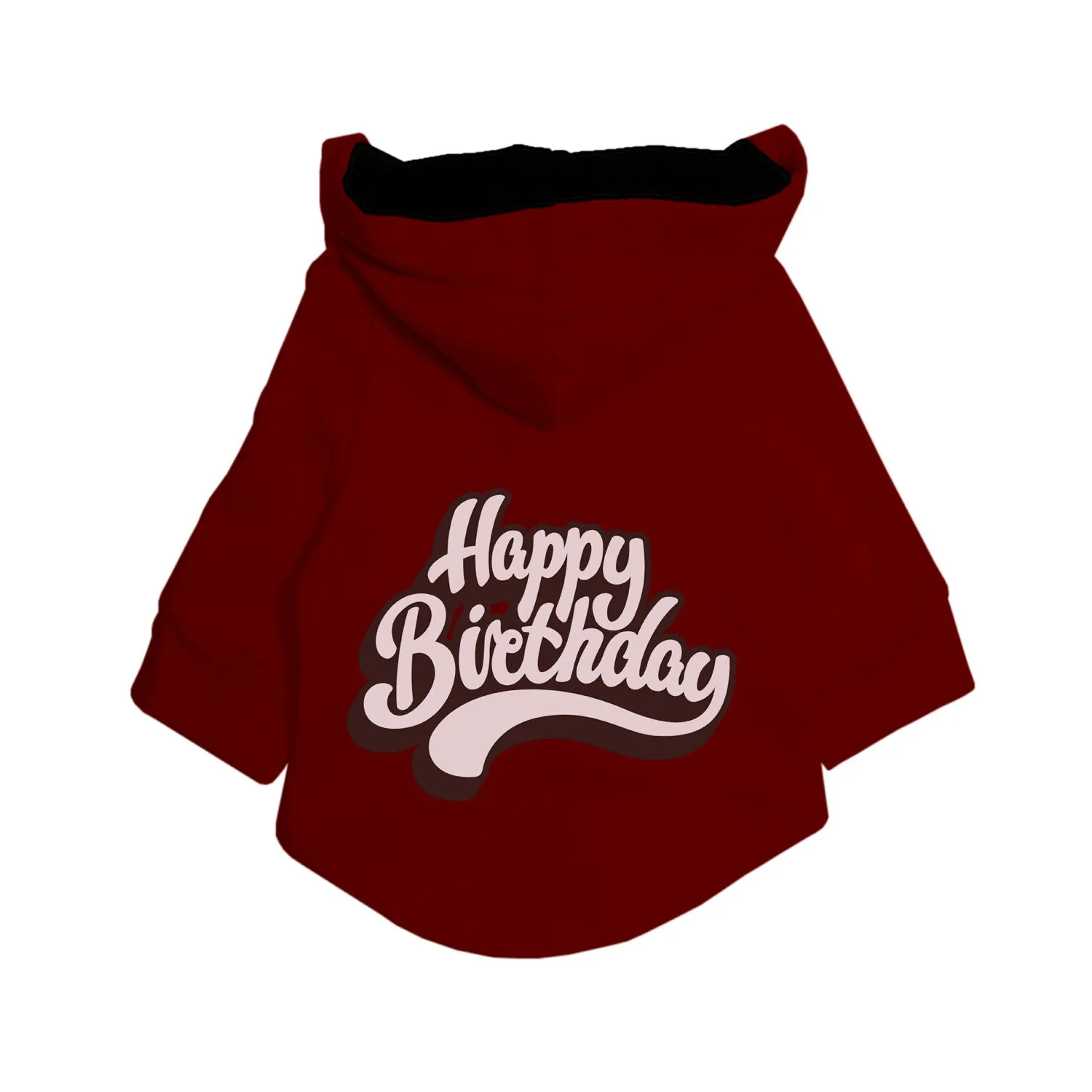 "Happy Birthday" Printed Dog Hoodie Jacket