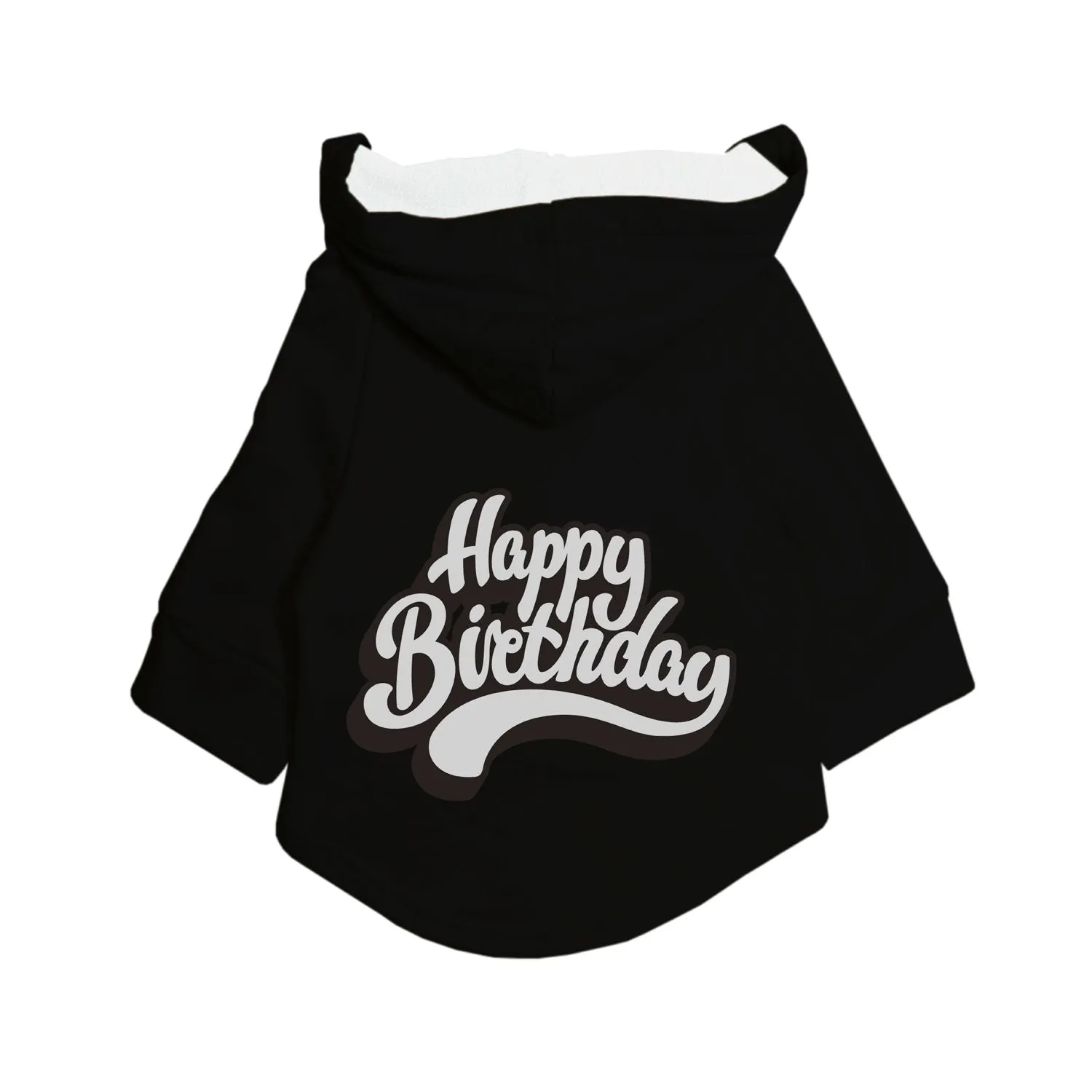 "Happy Birthday" Printed Dog Hoodie Jacket