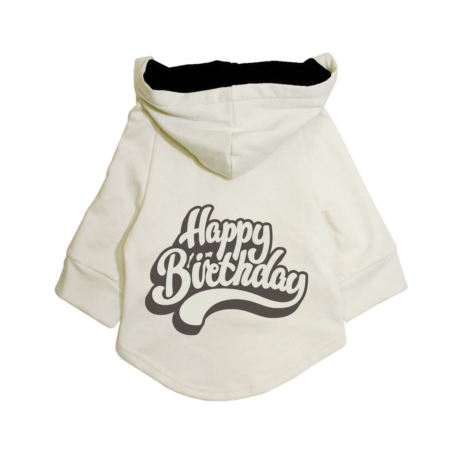 "Happy Birthday" Printed Dog Hoodie Jacket