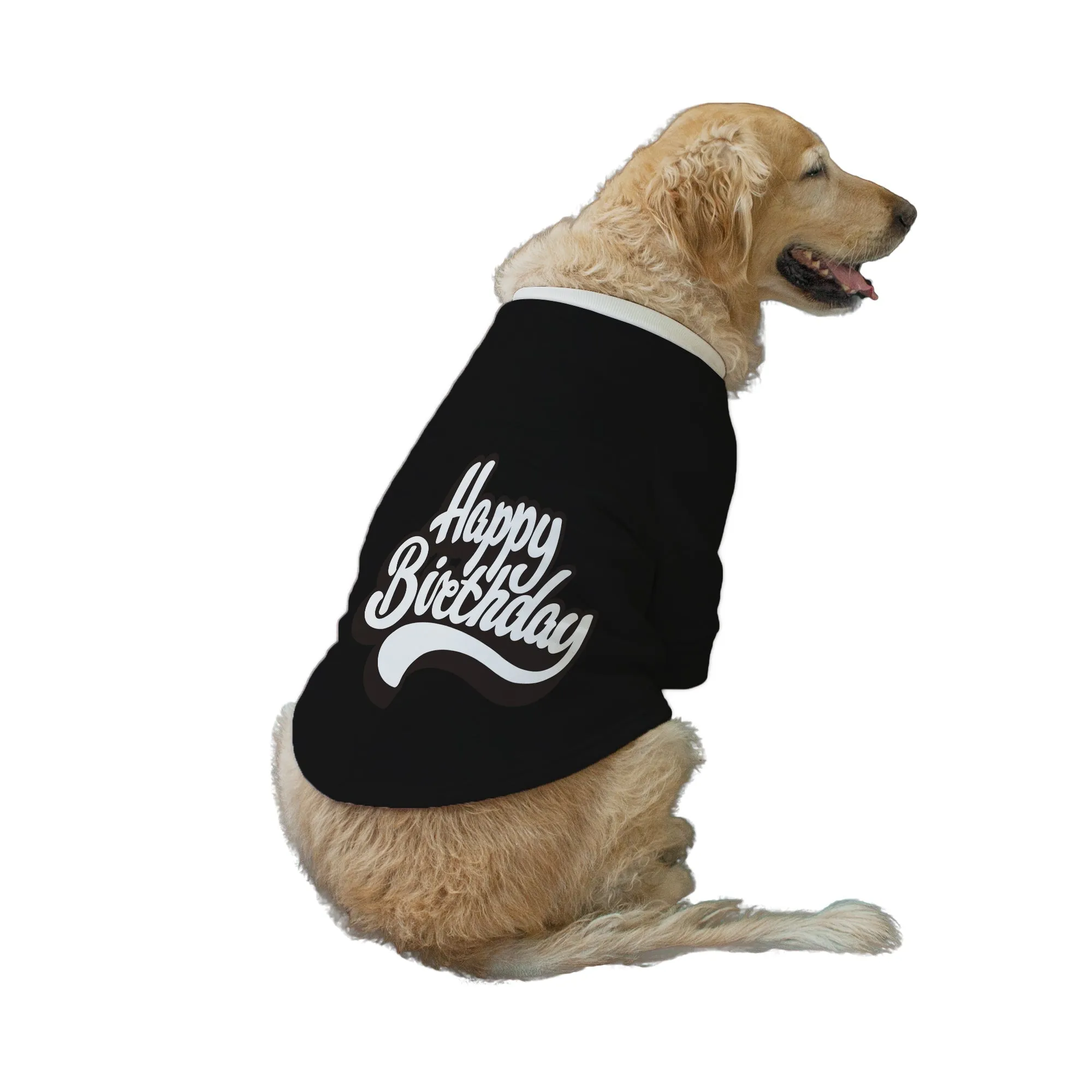 "Happy Birthday" Printed Dog Technical Jacket