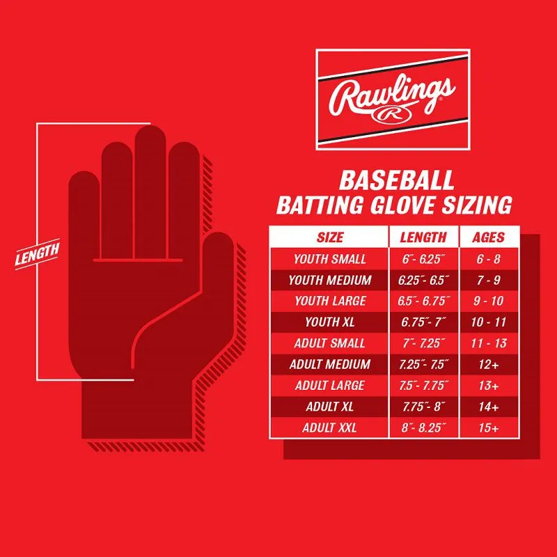 Rawlings Workhorse Batting Gloves | Adult | Navy