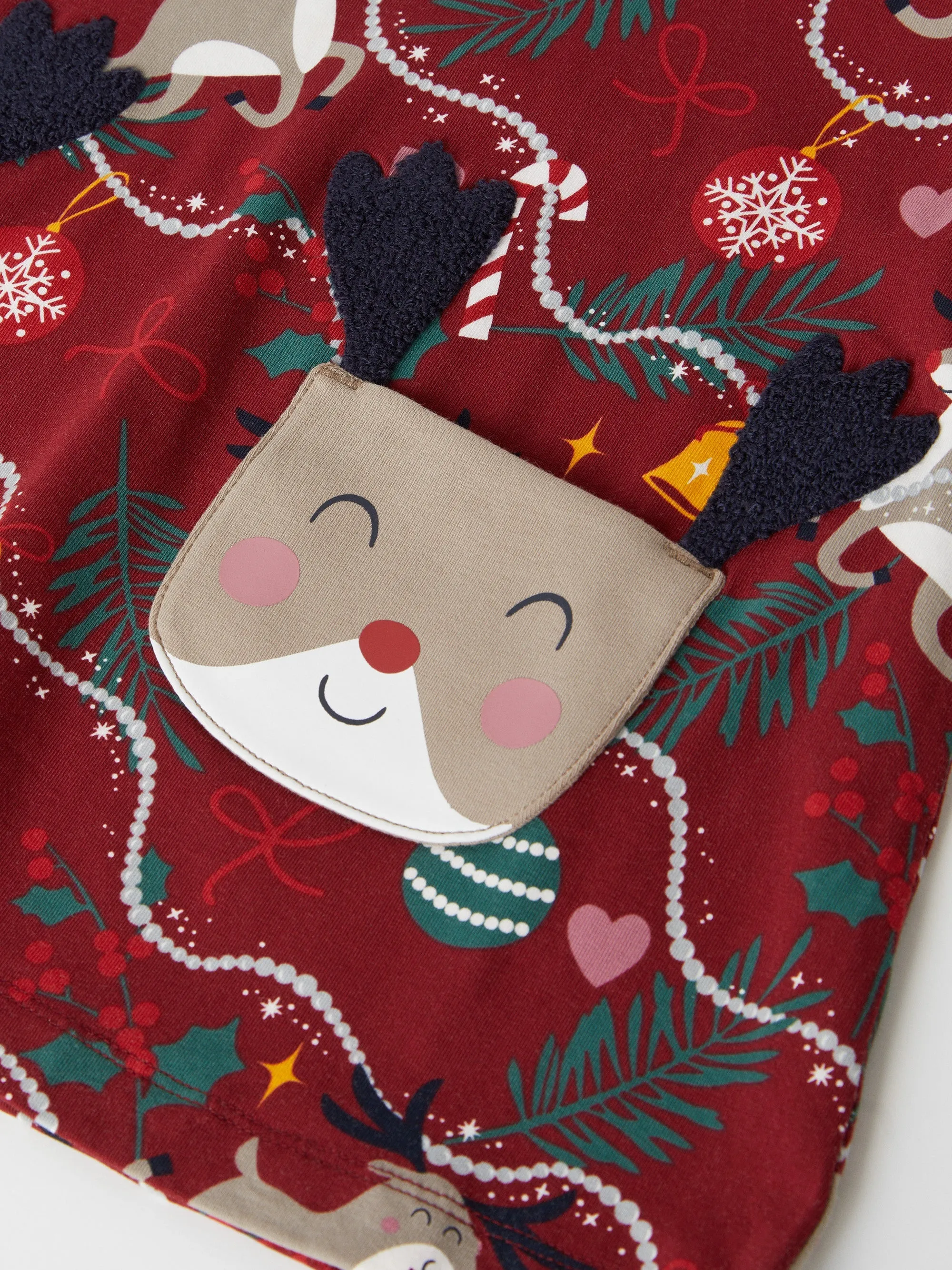 Reindeer Pocket Kids Top