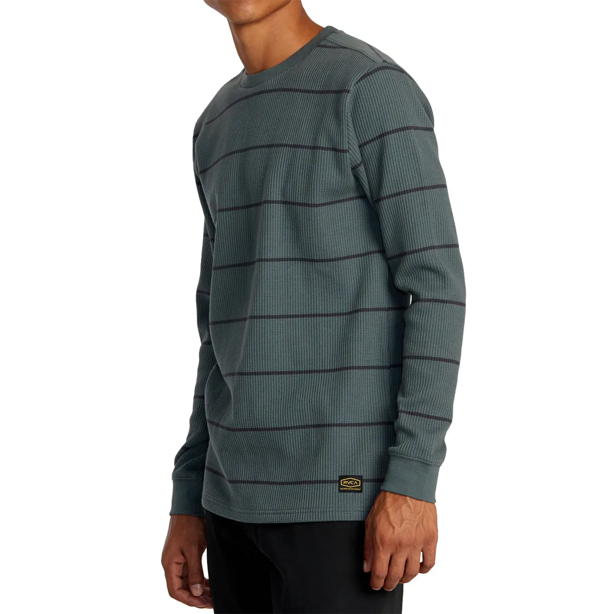 RVCA Dayshift Thermal Stripe Long Sleeve Shirt