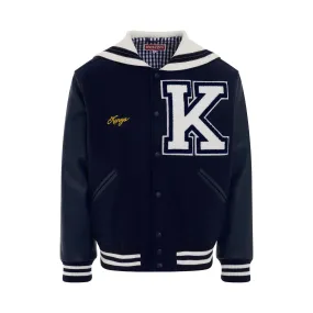 Sailor Varsity Jacket in Midnight Blue