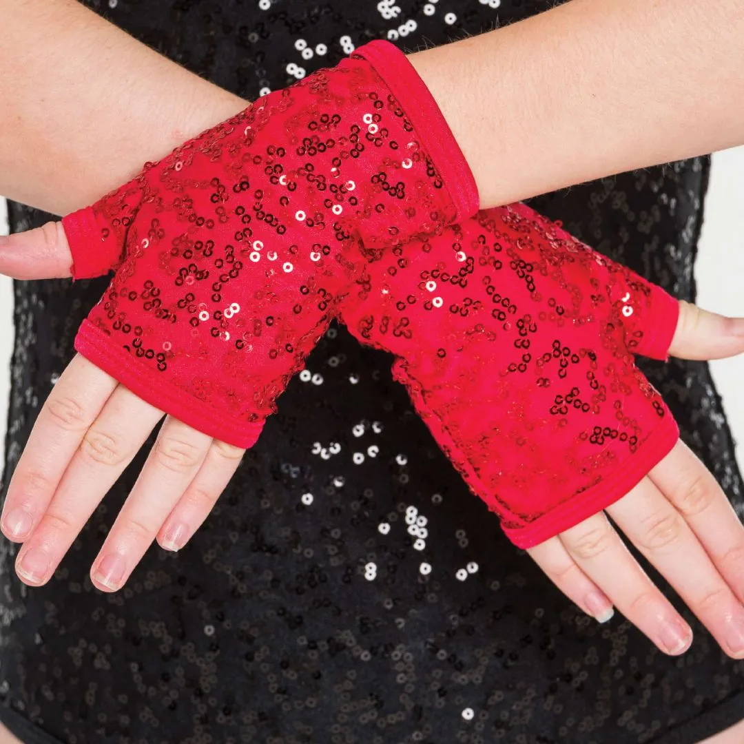 Sequin Fingerless Gloves Child