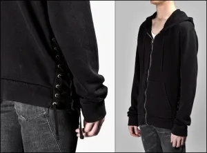 SIDE STRINGS Men's Black Hoodie /Big Hood / Oversized Sweatshirt