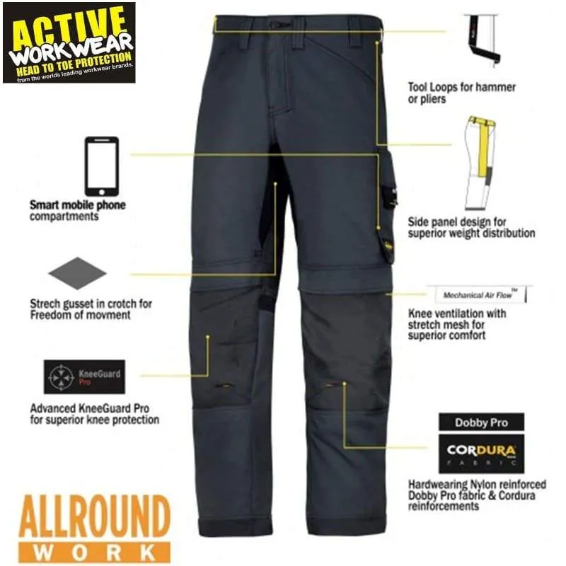 Snickers 6301 All round Work, Work Trousers with Kneepad Pockets