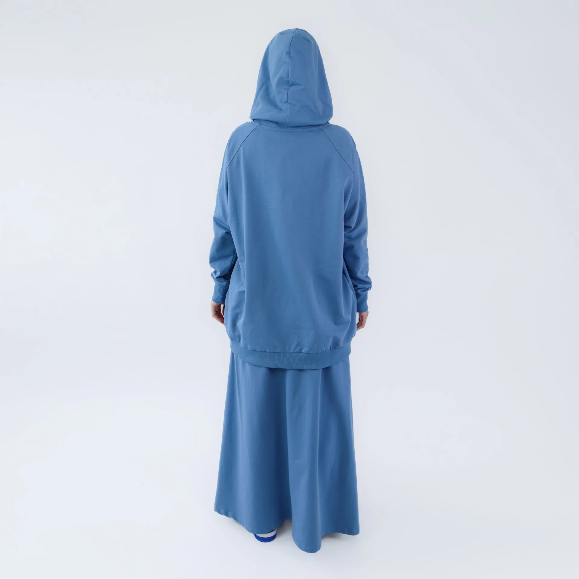 Sport Hijab Style: "Blue Cloud", Tracksuit - Hoodie with Skirt