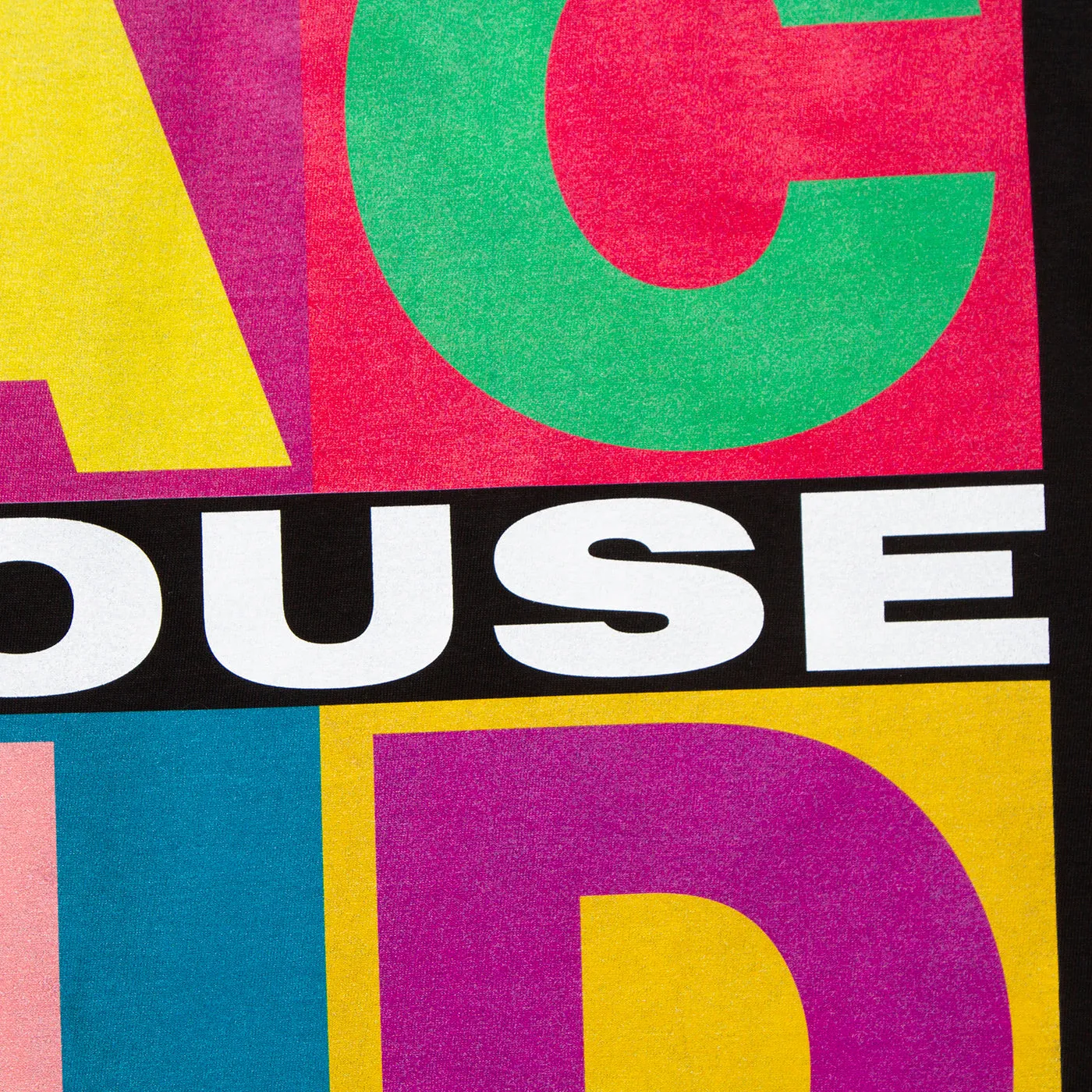 Squares Acid House Back Print - Tshirt - Black