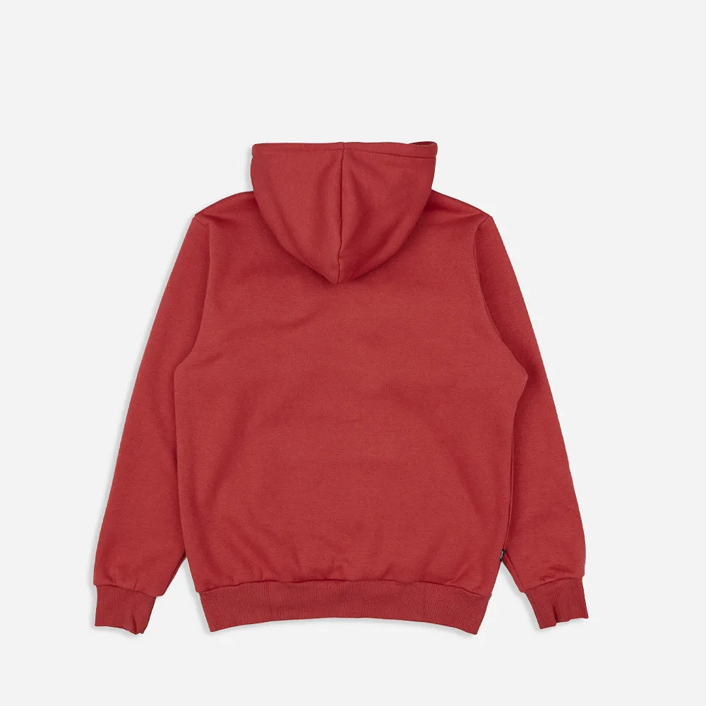 Strapped Up Skinny Fleece Hoodie Rust