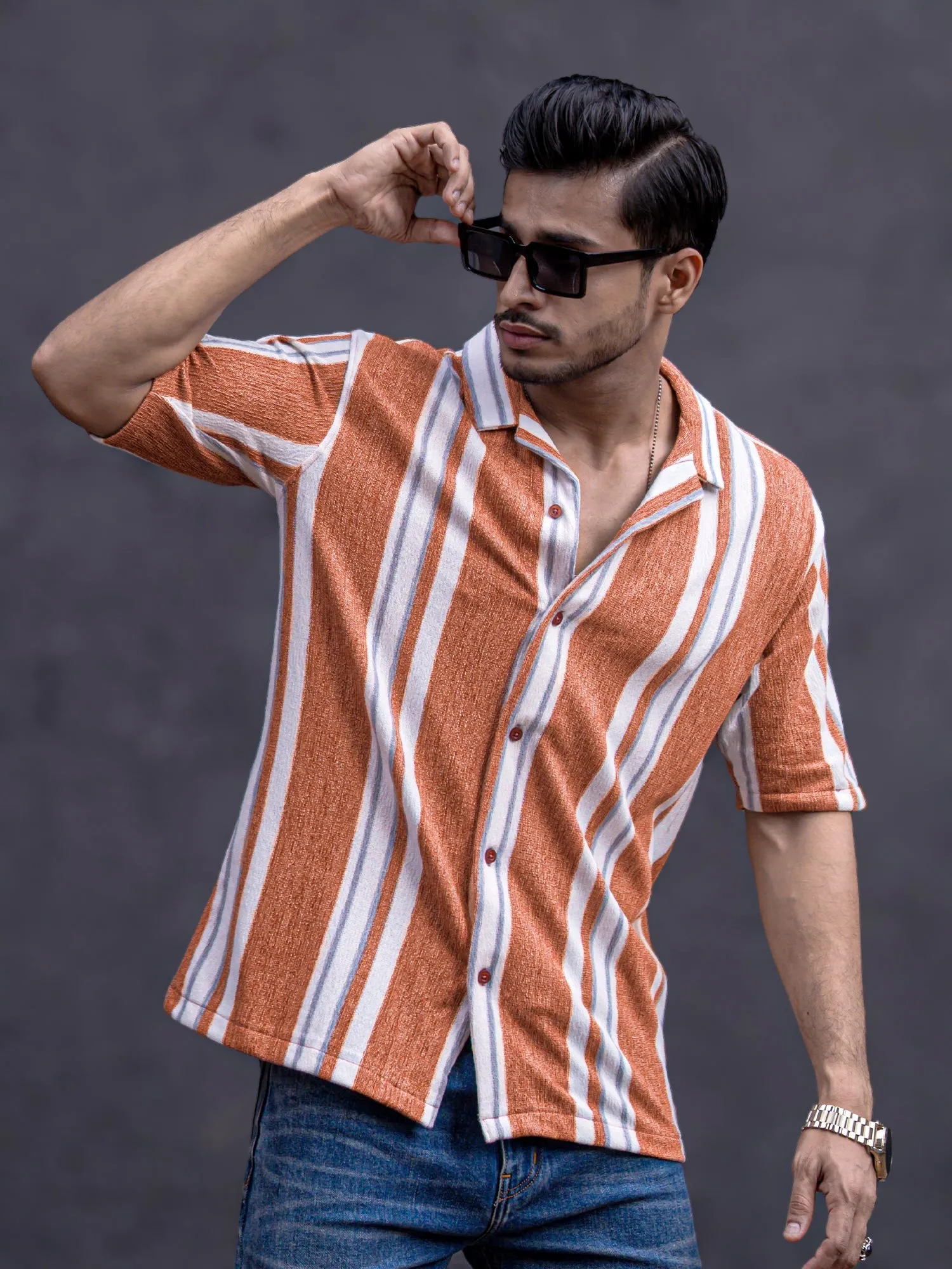 Striped Rust Shirt