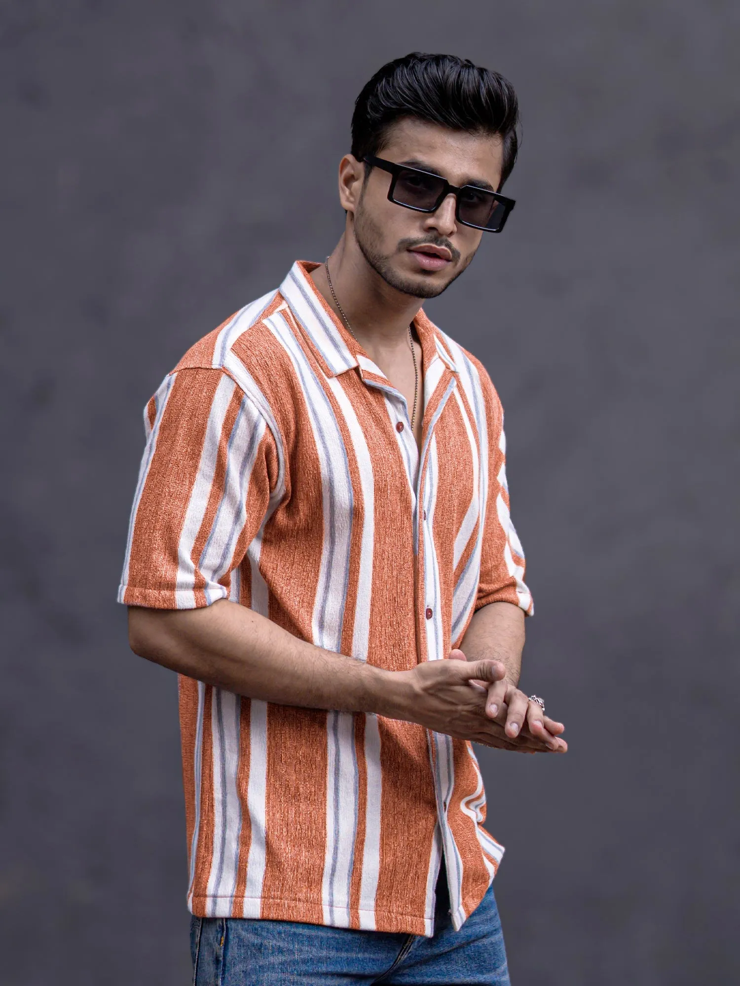 Striped Rust Shirt