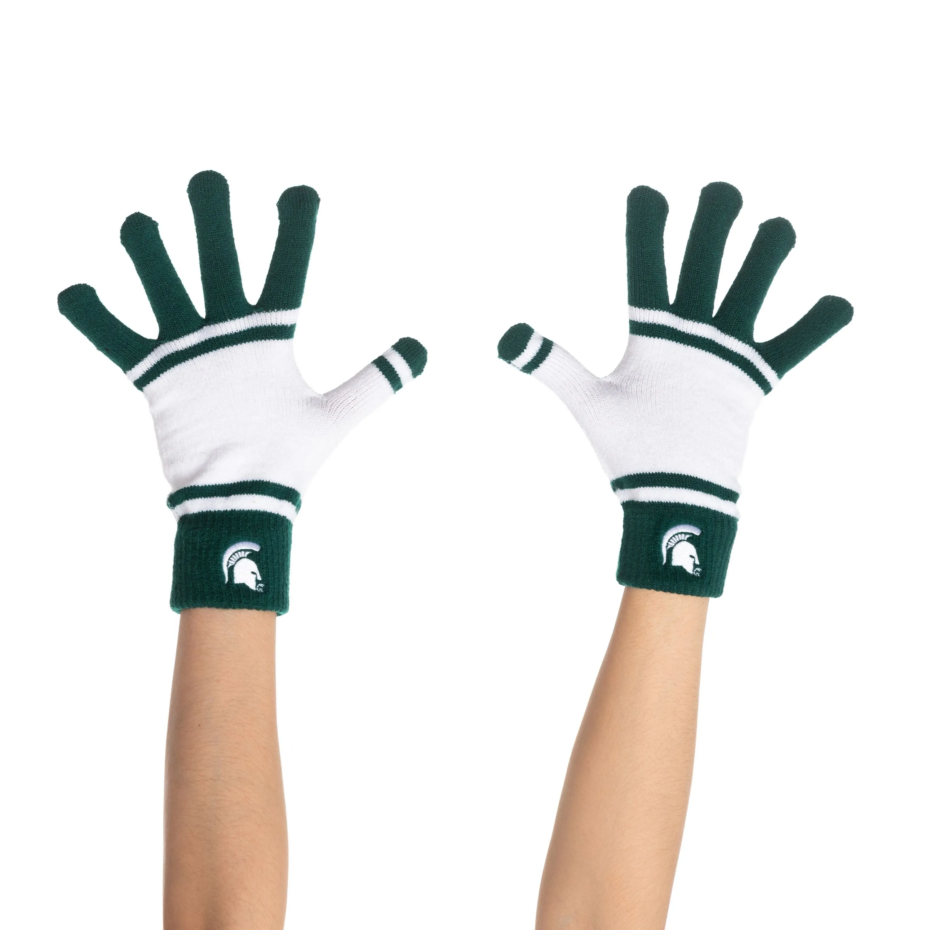 Striped Spartans Knit Gloves