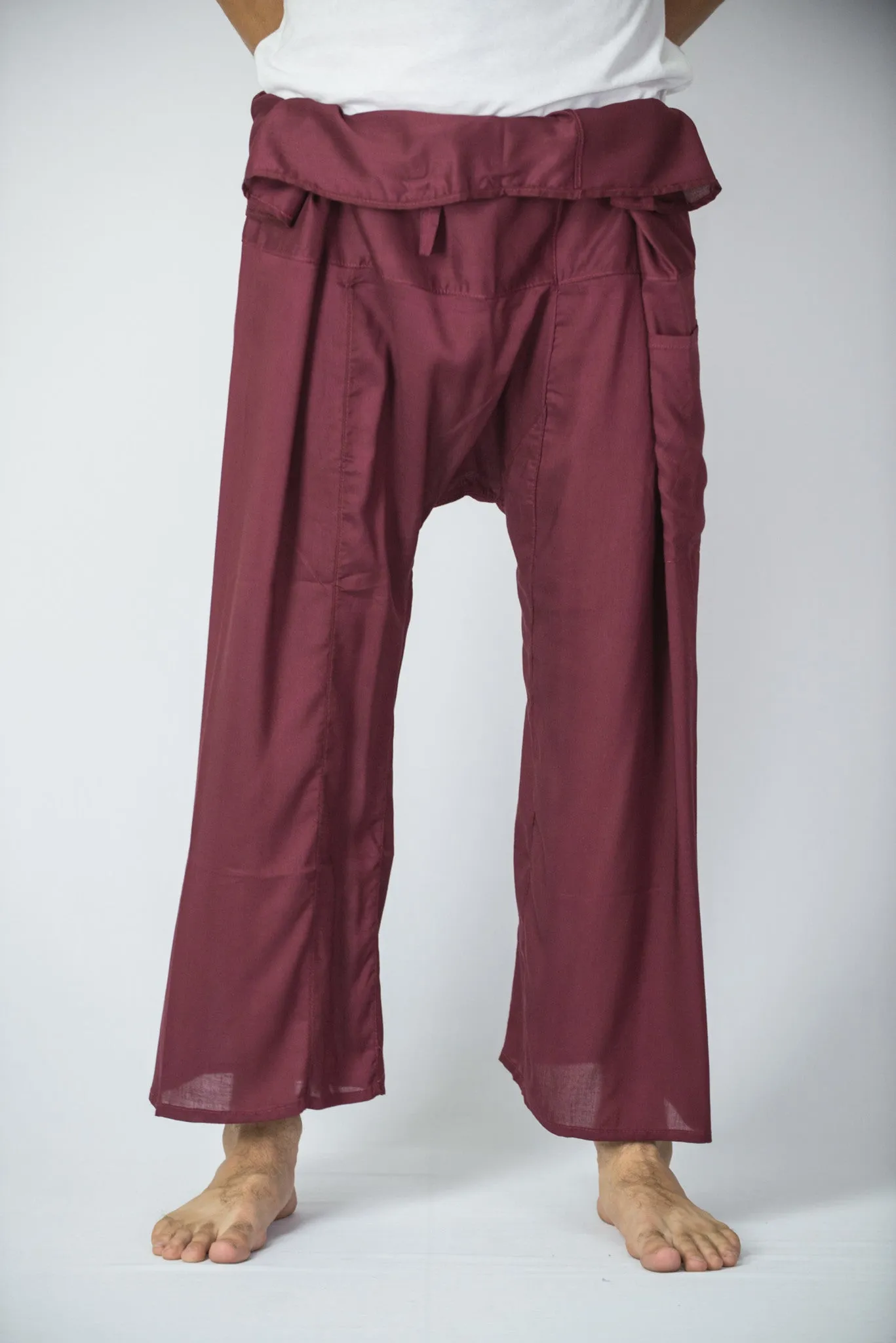 Thai Fisherman Yoga Massage Pants Maroon