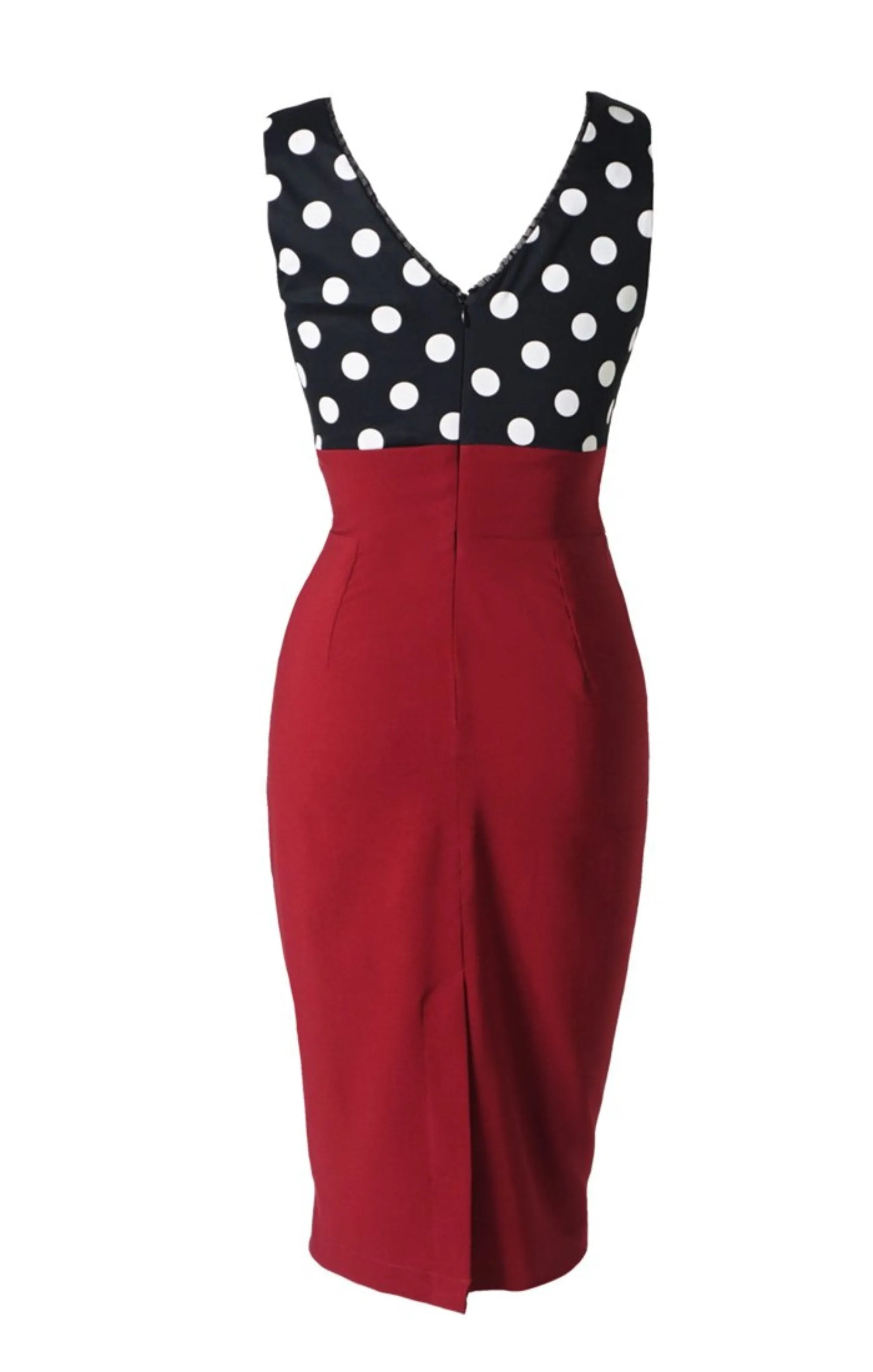 The JAYNE Wiggle Dress - RED/BLACK