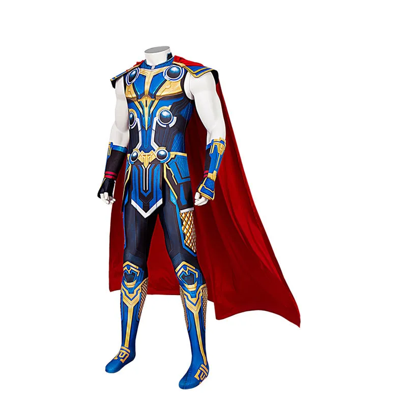 Thor Love and Thunder Thor Cosplay Costume Supermen Jumpsuit Bodysuit Halloween Party Suit