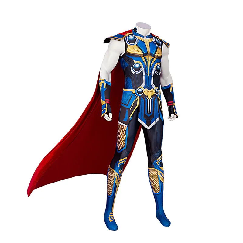 Thor Love and Thunder Thor Cosplay Costume Supermen Jumpsuit Bodysuit Halloween Party Suit