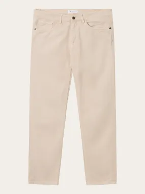 TIM tapered fit twill 5-pocket pants - Buttercream