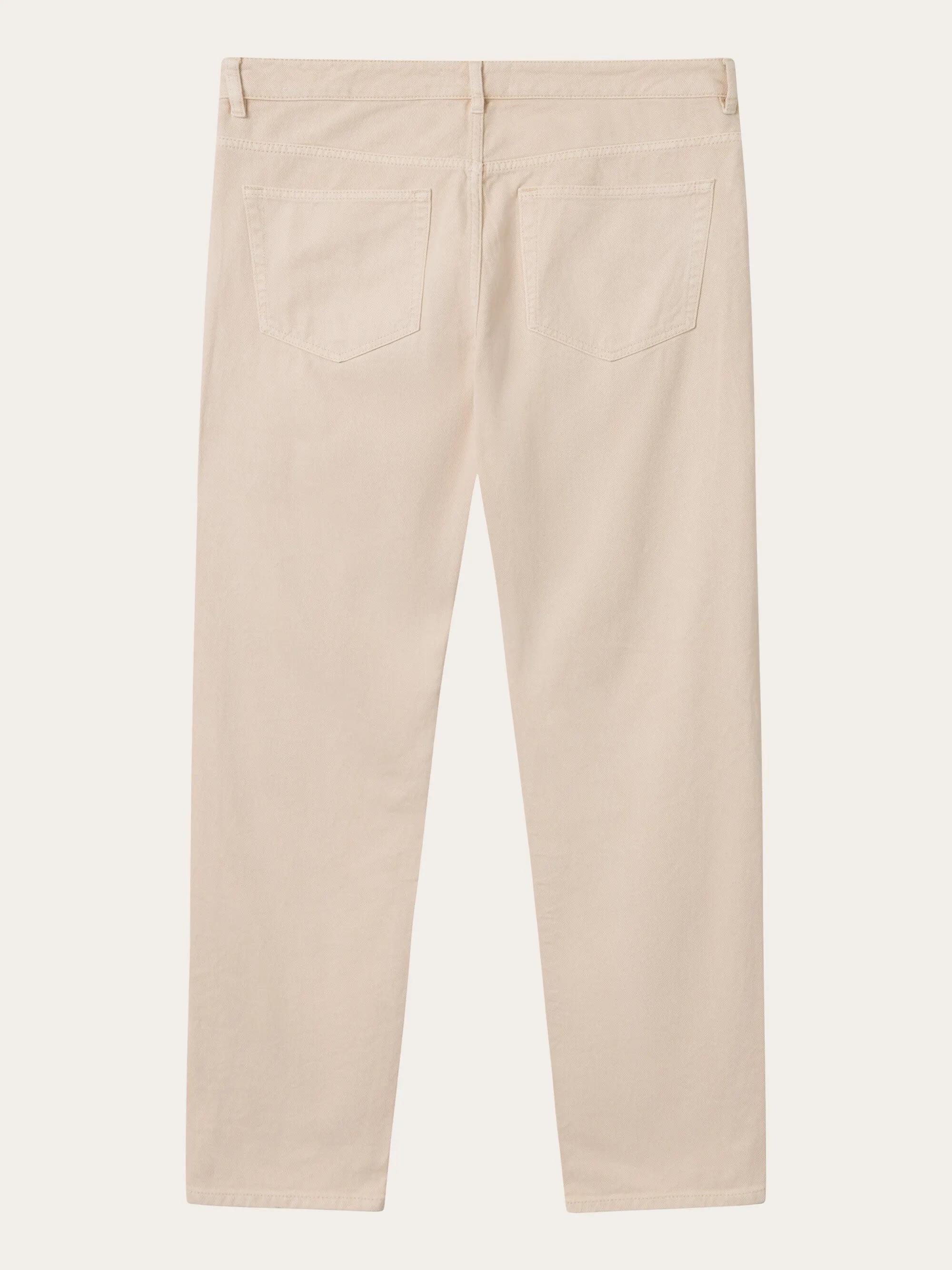 TIM tapered fit twill 5-pocket pants - Buttercream