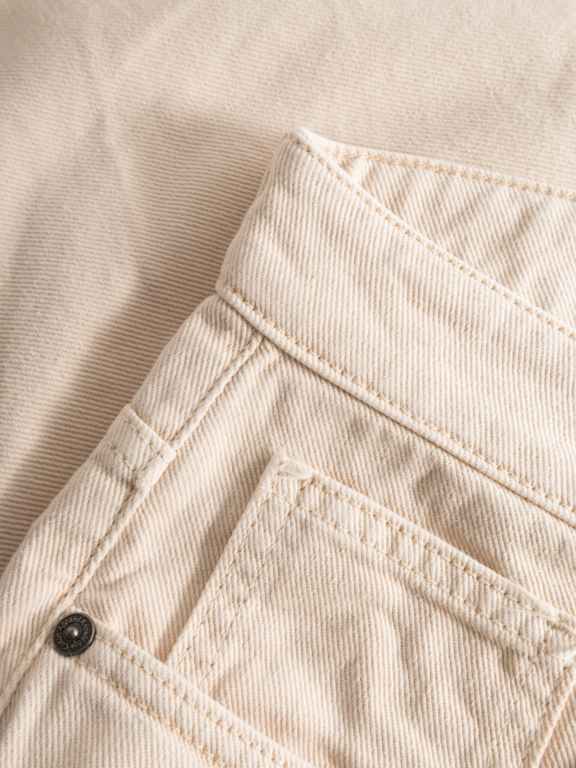 TIM tapered fit twill 5-pocket pants - Buttercream