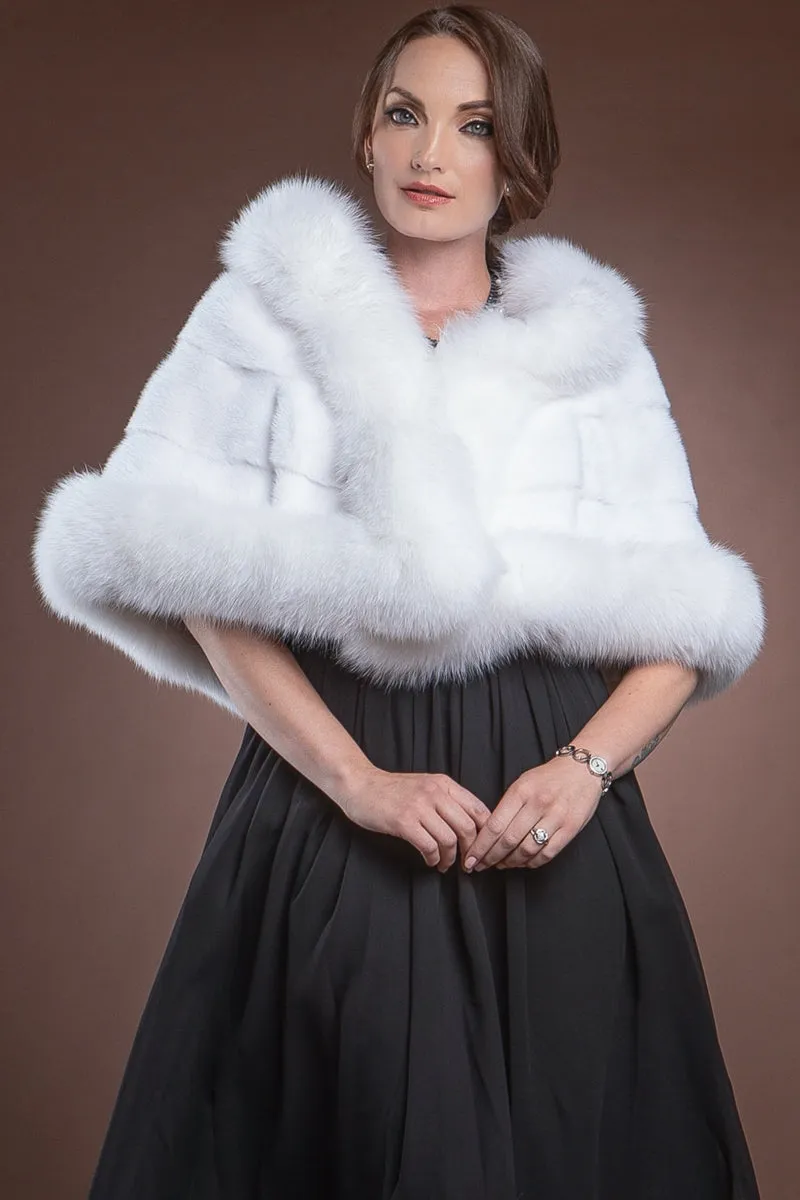 Traditional Horizontal Mink - Fox Fur Cape