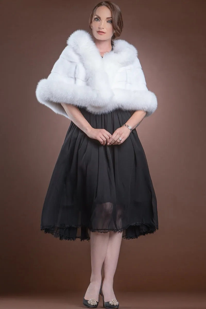 Traditional Horizontal Mink - Fox Fur Cape