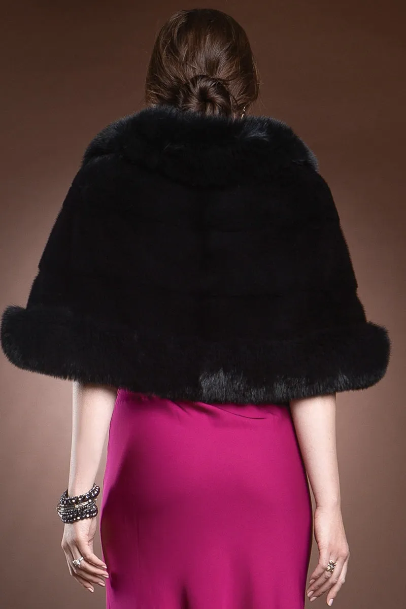 Traditional Horizontal Mink - Fox Fur Cape