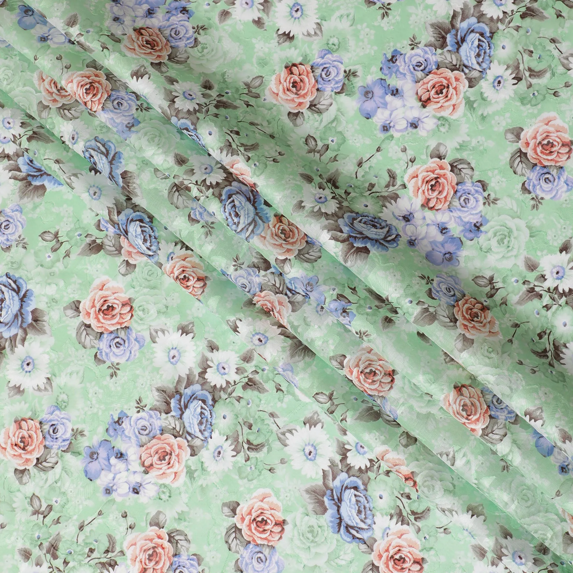 Uragiri Cotton Voile Fabric - Spring Rose Medley Print, 110 cm Wide, Japanese Craft-D17722