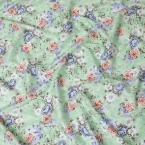 Uragiri Cotton Voile Fabric - Spring Rose Medley Print, 110 cm Wide, Japanese Craft-D17722