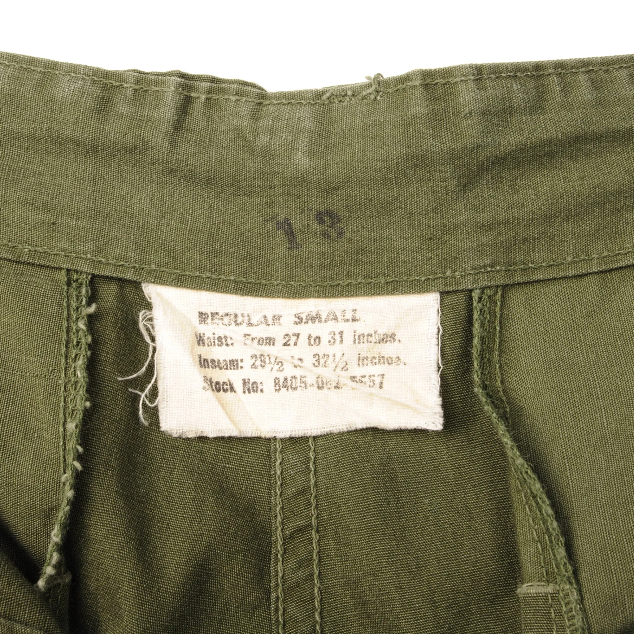 VINTAGE US ARMY TROPICAL COMBAT TROUSERS PANTS 5TH PATTERN 1967 VIETNAM WAR SIZE W30 L31