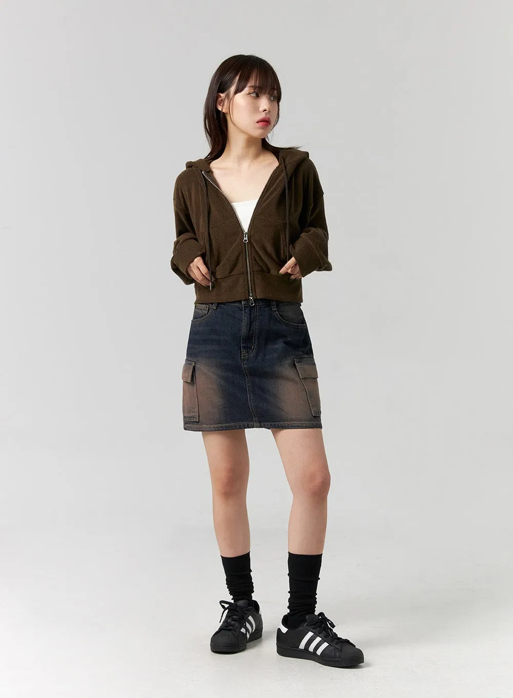 Washed Denim Mini Skirt CG331