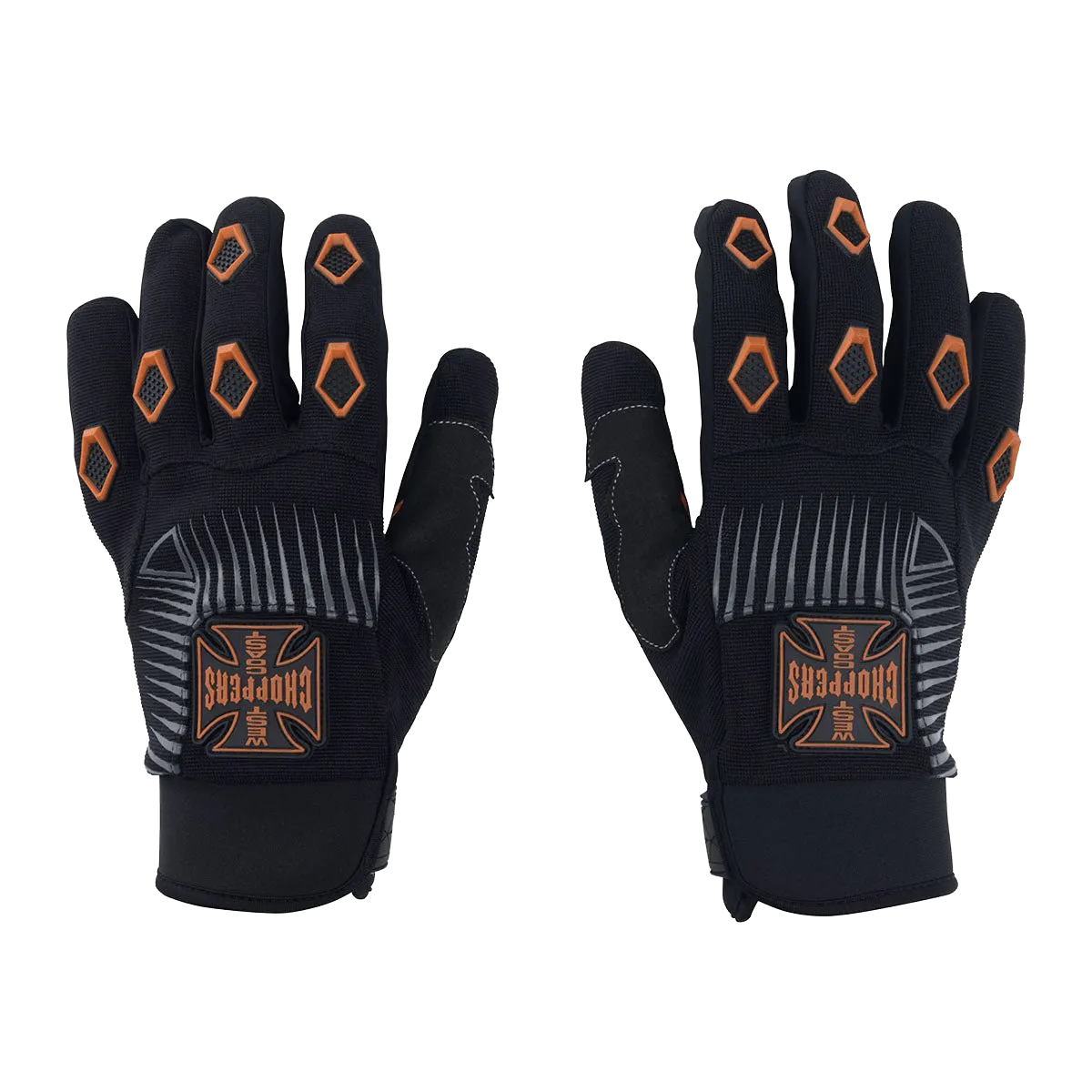 West Coast Choppers Por Vida Gloves - Black/Orange