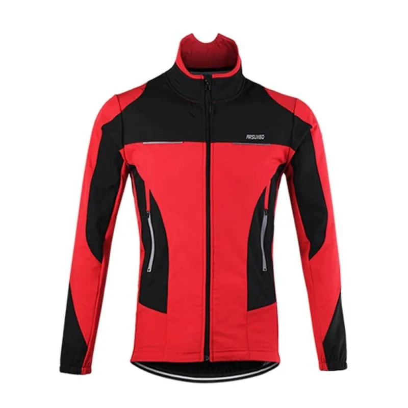 Windproof Men's Thermal Fleece Cycling Jacket