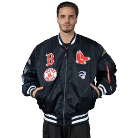 X ALPHA INDUSTRIES RED SOX BOMBER JACKET