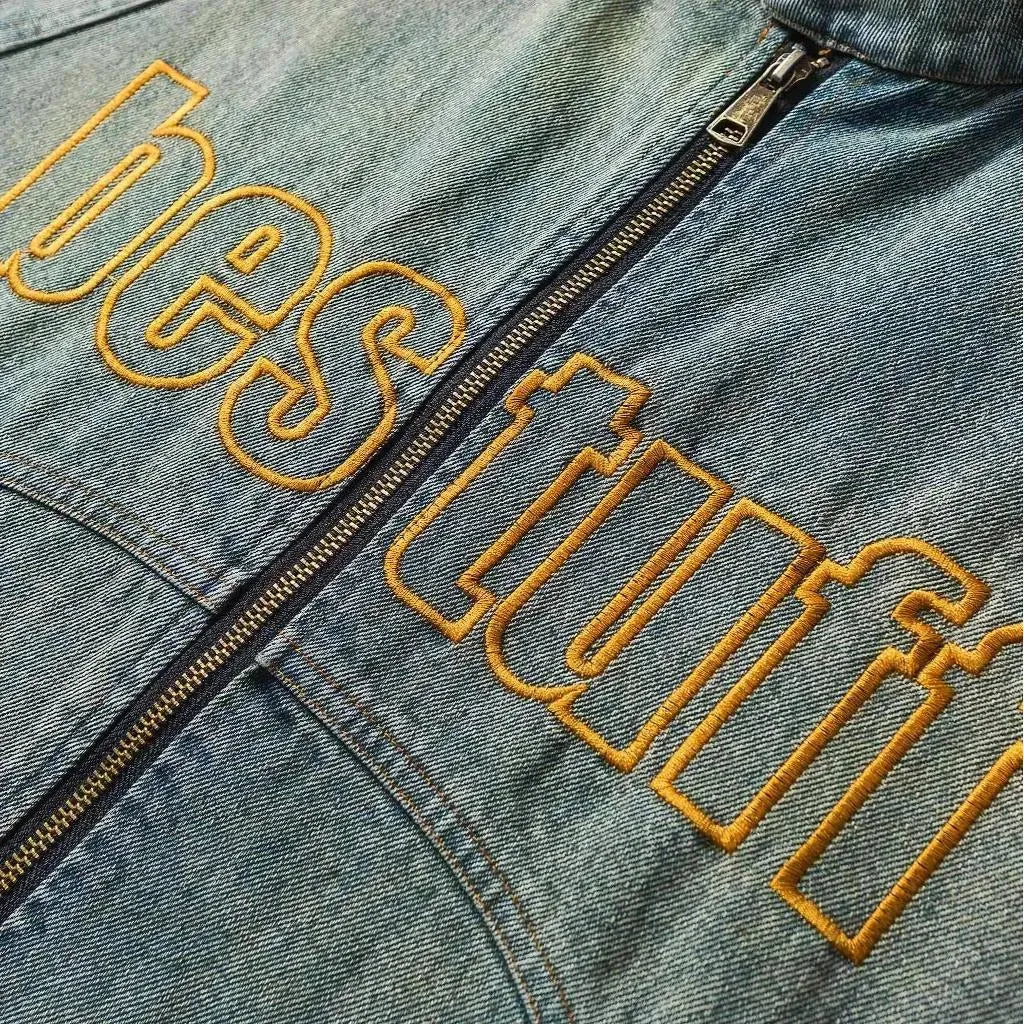 Yellow-cast vintage denim jacket