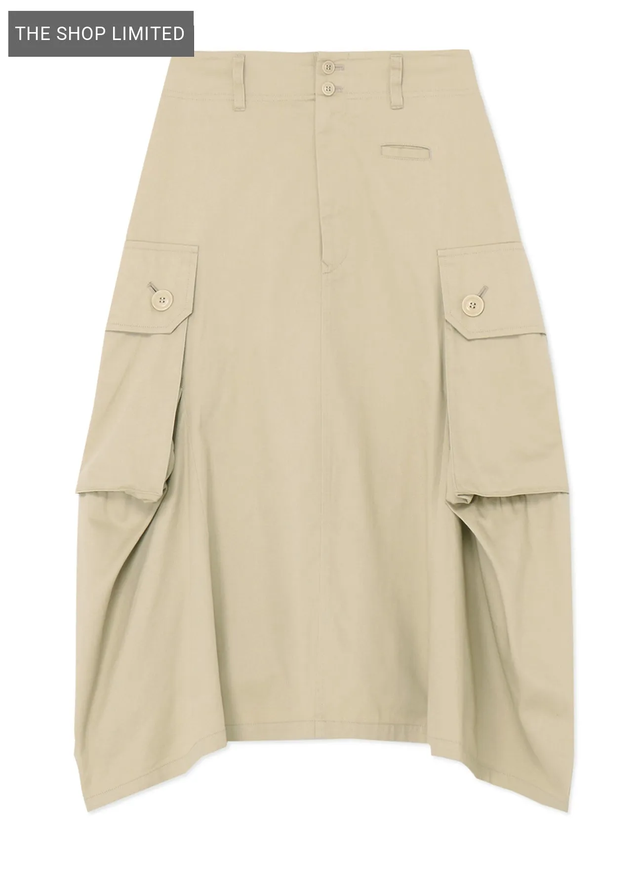 [Y's BORN PRODUCT] COTTON TWILL CARGO PANTS-STYLE SKIRT